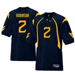 Men's West Virginia Mountaineers NCAA #2 Kenny Robinson Navy Authentic Nike Retro Stitched College Football Jersey AW15I35XB